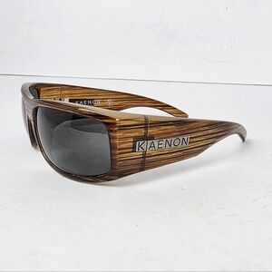 Kaenon Polarized Gauge Unisex Sunglasses Wood Grain Made In Italy